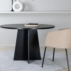 Eettafel Zwart Hout - 110x110x75cm - Bootcut