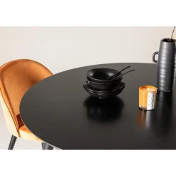 Eettafel Zwart Hout - 115x115x75cm - Dipp