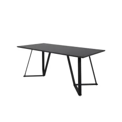 Eettafel Zwart Hout - 180x90x75cm - Marina