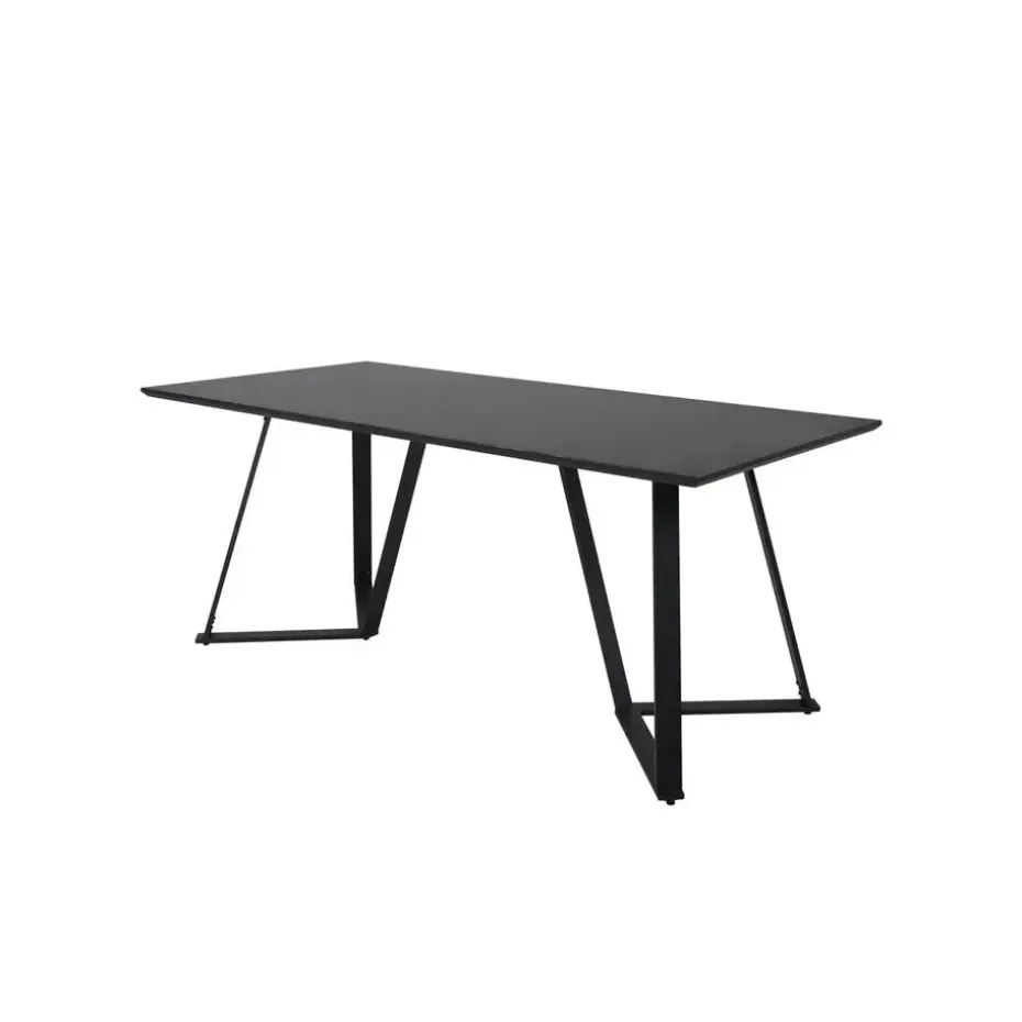 Eettafel Zwart Hout - 180x90x75cm - Marina