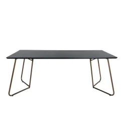 Eettafel Zwart Hout - 190x90x75cm - Petra Distressed