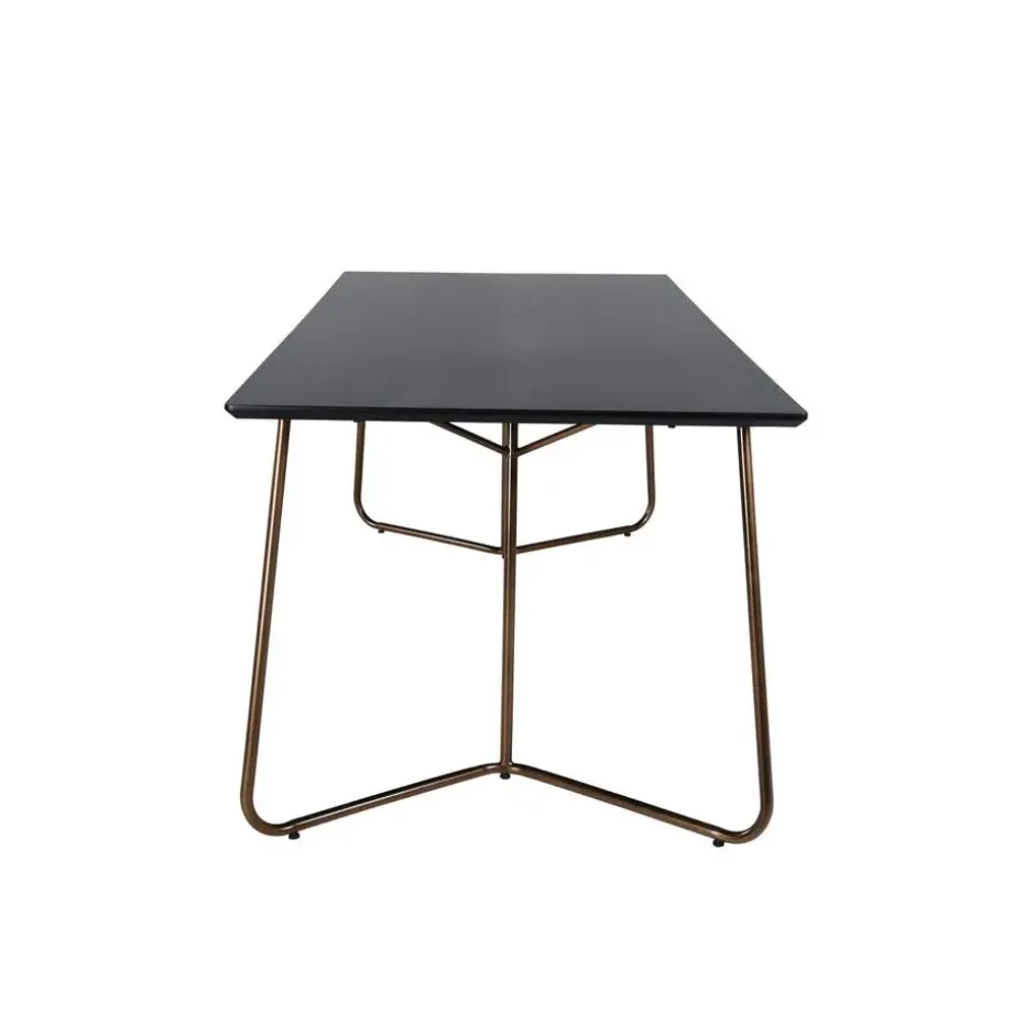 Eettafel Zwart Hout - 190x90x75cm - Petra Distressed