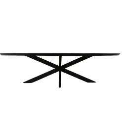 Eettafel Zwart Hout/Metaal - 240x110x76cm - Brandy