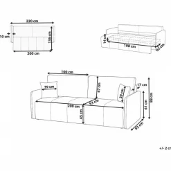 EGGE - Driezitsbank - Blauw - Fluweel