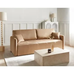 EGGE - Driezitsbank - Lichtbruin - Fluweel