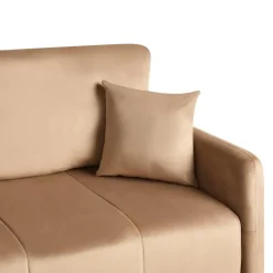 EGGE - Driezitsbank - Lichtbruin - Fluweel