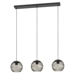 EGLO Almanzora Hanglamp - E27 - 90 cm - Staal - Zwart/Koper
