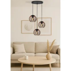 EGLO Almanzora Hanglamp - E27 - Ø 46.5 cm - Staal - Zwart/Koper