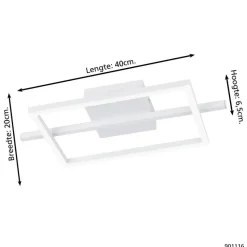 EGLO Amandolo Plafondlamp - LED - 40 cm - Wit - Instelbaar RGB
