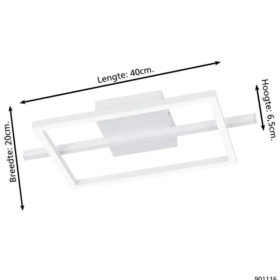 EGLO Amandolo Plafondlamp - LED - 40 cm - Wit - Instelbaar RGB