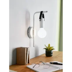 EGLO Apricale Wandlamp - E27 - Leer - Zwart/Bruin