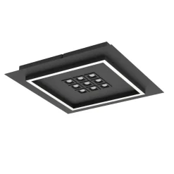 EGLO Balazote Plafonnière - LED - Kunststof - Zwart/Wit