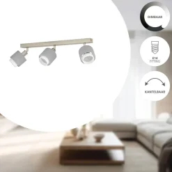 EGLO Bellizzi Spot - E14 - 43 cm - Grijs/Wit