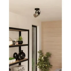 EGLO Berregas Spot - E27 - Rookglas - Zwart