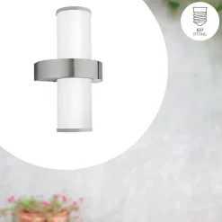 EGLO Beverly Wandlamp - E27 - 35 cm - Zilver/Wit