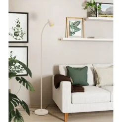 EGLO Carlo Vloerlamp - E14 - 170 cm - Zandkleur - Kantelbaar