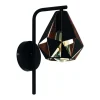 EGLO Carlton 4 Wandlamp - E27 - 16 cm - Zwart/Koper