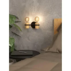 EGLO Chieveley Wandlamp - E27 - 28.5 cm - Zwart