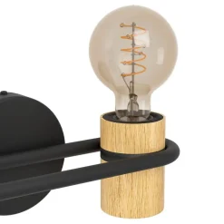 EGLO Chieveley Wandlamp - E27 - 28.5 cm - Zwart