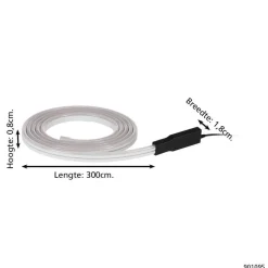 EGLO connect.z Flatneon Z LED Strip - 300 cm - Wit
