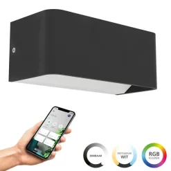 EGLO connect.z Sania-Z Wandlamp - 20 cm - Zwart - RGB - Zigbee