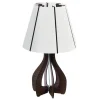 EGLO Cossano Tafellamp - E27 - Kunststof/Hout - Wit/Bruin