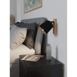 EGLO Cotorro Wandlamp - E27 - 14.5 cm - Zwart/Bruin