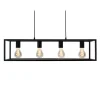 EGLO Eldrick Hanglamp - 4xE27 - 85 cm - industrieel - Staal - Zwart