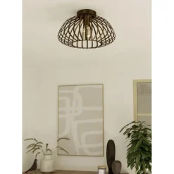 EGLO Espinal Plafondlamp - E27 - Ø 38.5 cm - Brons - Staal
