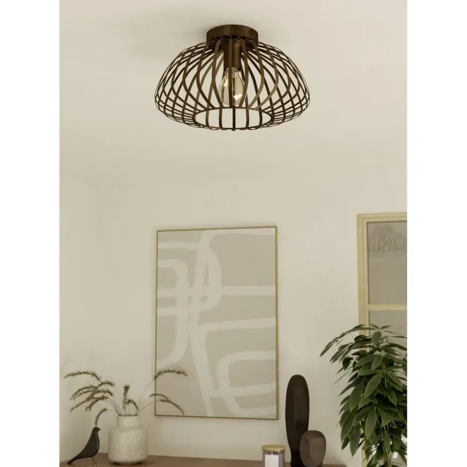EGLO Espinal Plafondlamp - E27 - Ø 38.5 cm - Brons - Staal