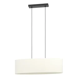 EGLO Febres Hanglamp - E27 - teddy stof - Zwart/Wit