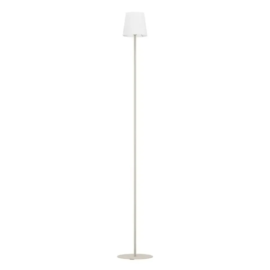 EGLO Fiorana Vloerlamp - E14 - Hoogte 140,5 cm - Zandkleur/Wit