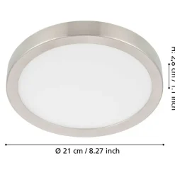 EGLO Fueva 5 Plafonnière - LED - 21 cm - Nikkelmat