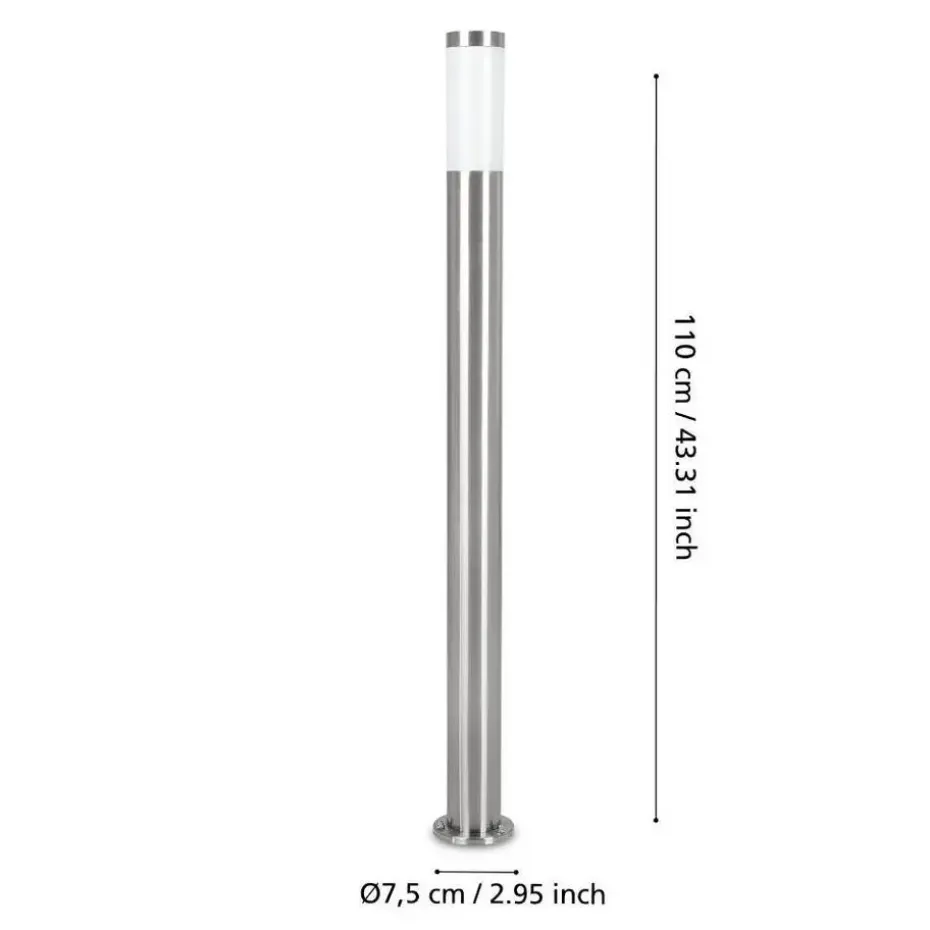 EGLO Helsinki Sokkellamp - Staande lamp - - E27 - 7.5 cm - RVS