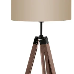 EGLO Lantada Vloerlamp - E27 - 143 cm - Noten/Taupe
