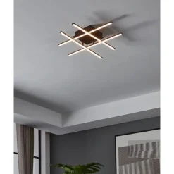 EGLO Lasana 3 Wandlamp/Plafondlamp - LED - 50 cm - Zwart/Wit