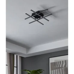 EGLO Lasana 3 Wandlamp/Plafondlamp - LED - 50 cm - Zwart/Wit