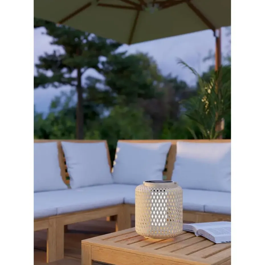 EGLO Marliano Solar Tafellamp - 24 cm - Bruin/Zwart/Wit