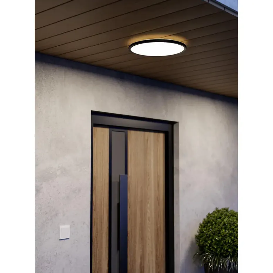 EGLO Minerario Plafonnière - LED - Kunststof - Zwart/Wit