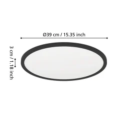 EGLO Minerario Plafonnière - LED - Kunststof - Zwart/Wit