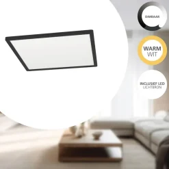 EGLO Minerario Plafonnière - LED - Kunststof - Zwart/Wit