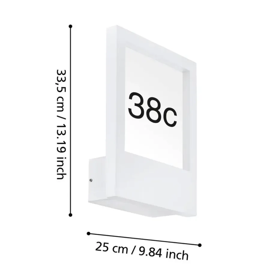 EGLO Monteros Wandlamp - E27 - Aluminium/Kunststof/Glas - Wit