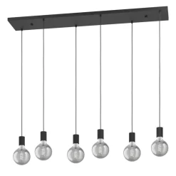 EGLO Nogalte hanglamp - E27 - 130 cm - Rechthoek - Zwart
