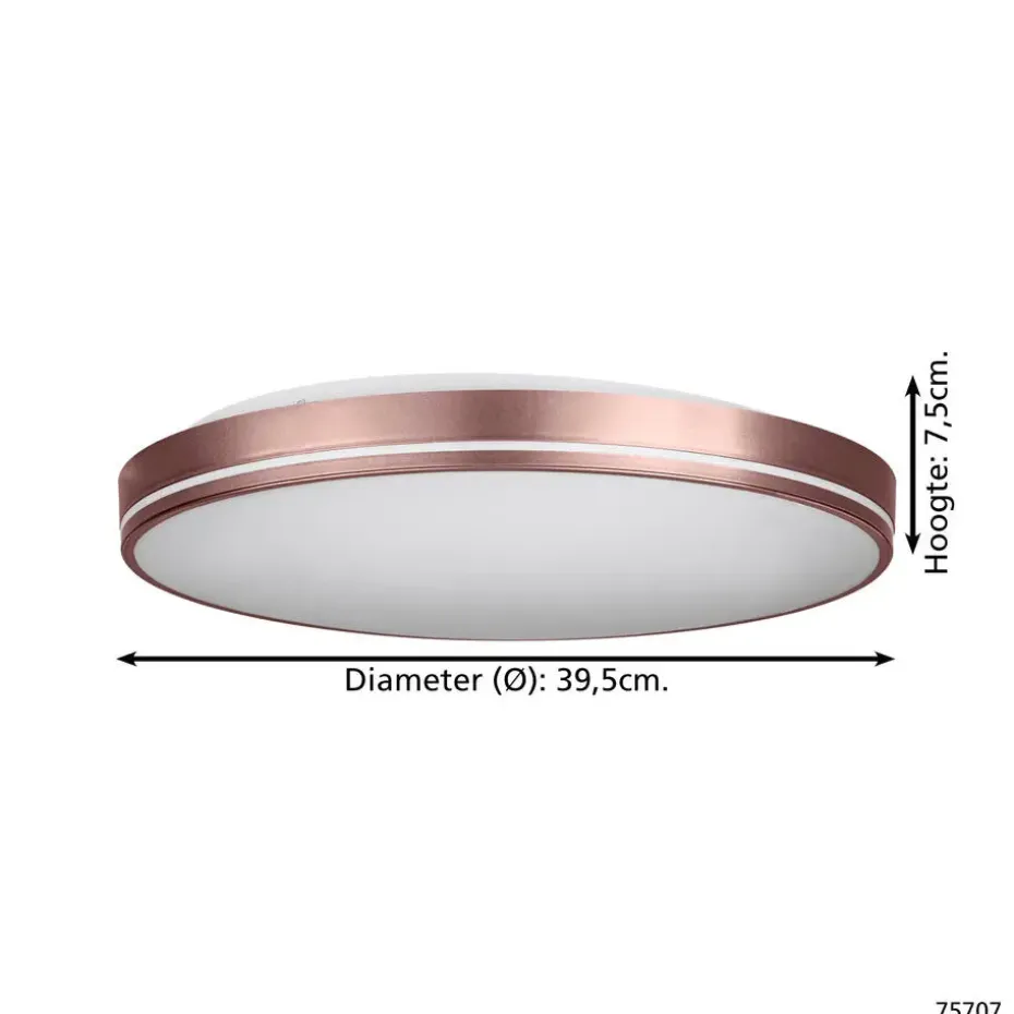 EGLO Orotava Plafonnière - remote - 39.5 cm - Mokka