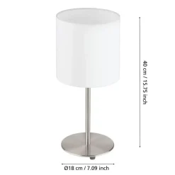 EGLO Pasteri Tafellamp - E27 - 18 cm - Nikkelmat