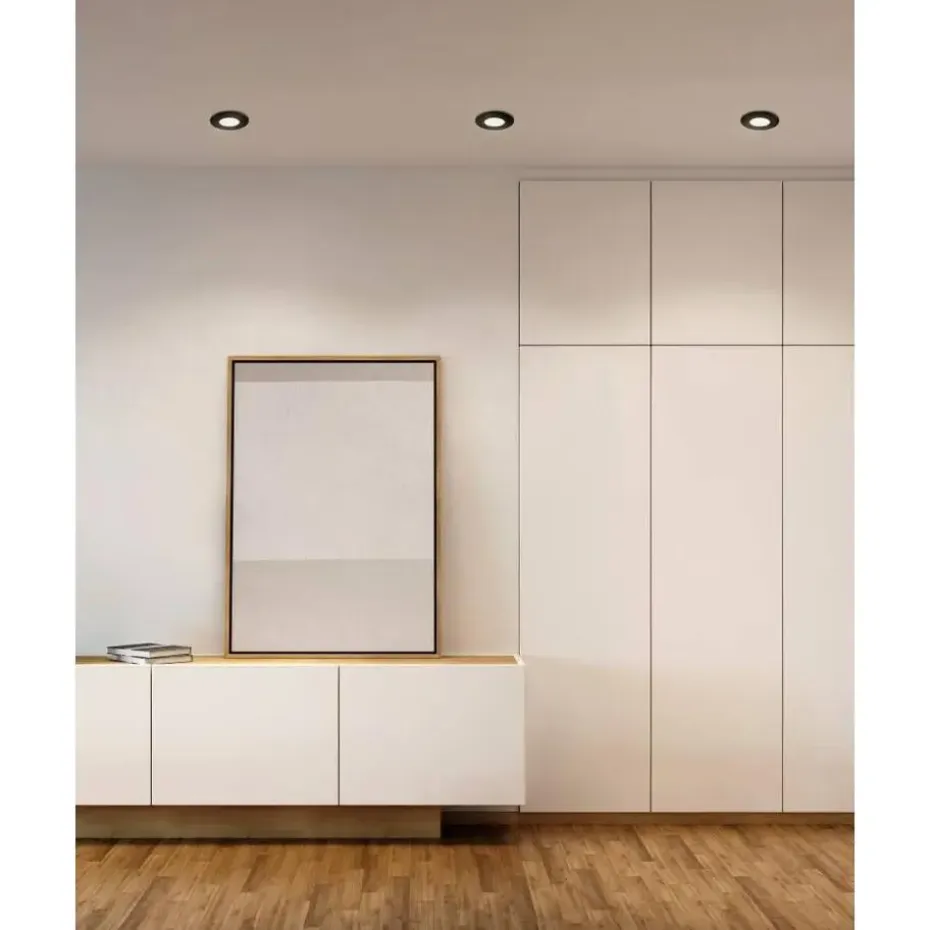 EGLO Pineda Inbouwlamp - LED - Ø 16.5 cm - Zwart