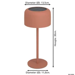 EGLO Roccanova Tafellamp - Solar - 30 cm - Oranje - Oplaadbaar