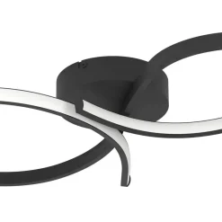 EGLO Serpins Plafondlamp - LED - 60 cm - Zwart/Wit