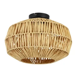 EGLO Sheldon Plafondlamp - E27 - Ø 38 cm - Bruin/Zwart - Papier