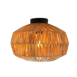 EGLO Sheldon Plafondlamp - E27 - Ø 38 cm - Bruin/Zwart - Papier